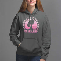Breast Cancer Hoodie Cancer Messed With The Wrong Girl - Wonder Print Shop