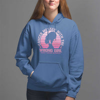 Breast Cancer Hoodie Cancer Messed With The Wrong Girl - Wonder Print Shop