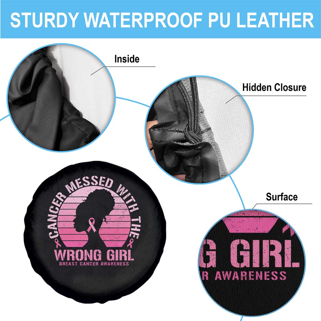 Breast Cancer Spare Tire Cover Cancer Messed With The Wrong Girl