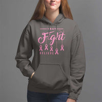 Breast Cancer Hoodie Pray Fight Believe - Wonder Print Shop