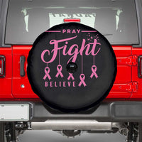 Breast Cancer Spare Tire Cover Pray Fight Believe