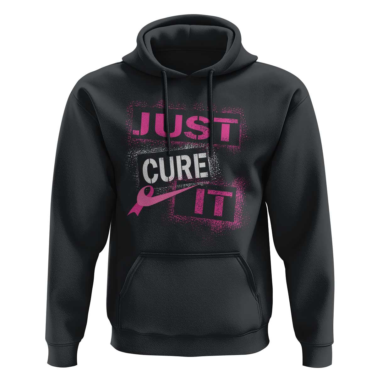 PInk Breast Cancer Hoodie Just Cure It - Wonder Print Shop