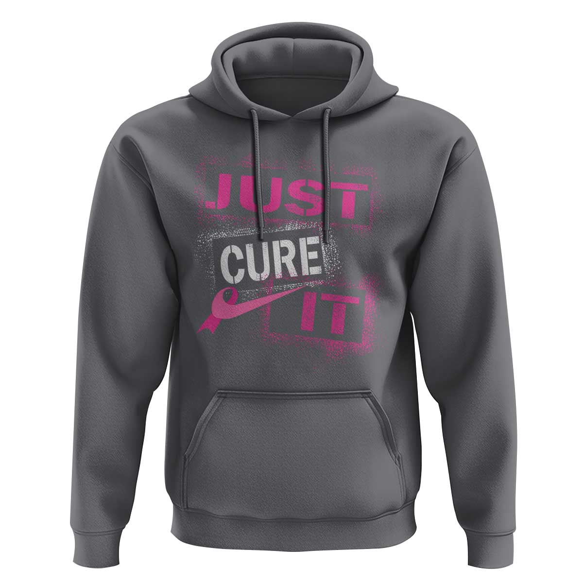 PInk Breast Cancer Hoodie Just Cure It - Wonder Print Shop