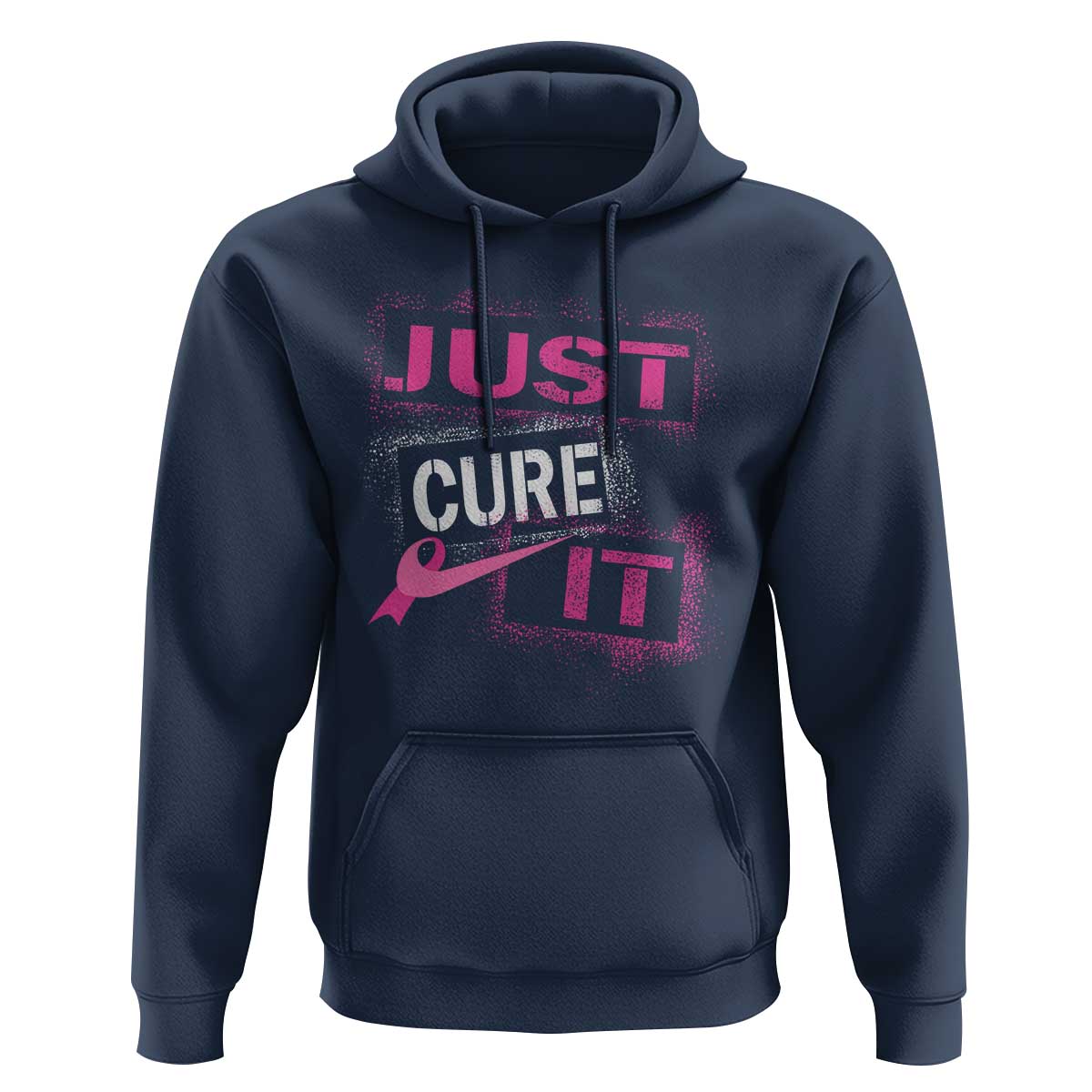 PInk Breast Cancer Hoodie Just Cure It - Wonder Print Shop