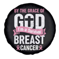 Breast Cancer Spare Tire Cover By The Grace Of God I'm A Survivor
