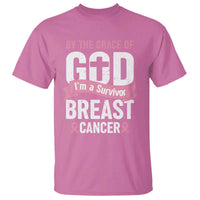 Breast Cancer T Shirt By The Grace Of God I'm A Survivor - Wonder Print Shop