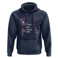 Breast Cancer Support The Fighters Hoodie Admire The Survivors Remember The Angels - Wonder Print Shop