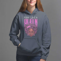 Pink Breast Cancer Warrior Hoodie Fight Like A Queen - Wonder Print Shop