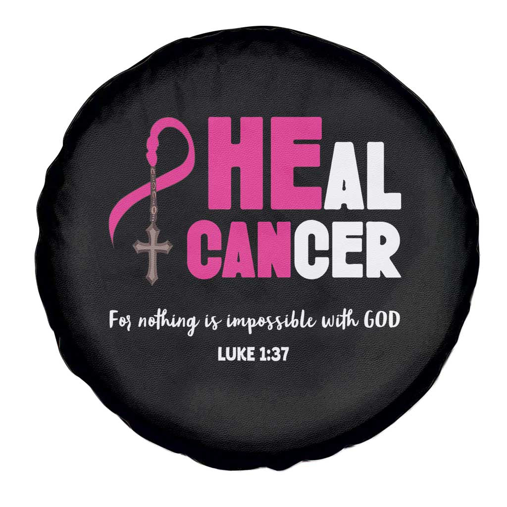 Male Breast Cancer Spare Tire Cover He Can Heal Cancer Christian