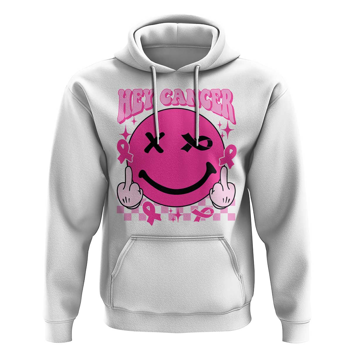 Funny Breast Cancer Hoodie Fuck Cancer Groovy - Wonder Print Shop