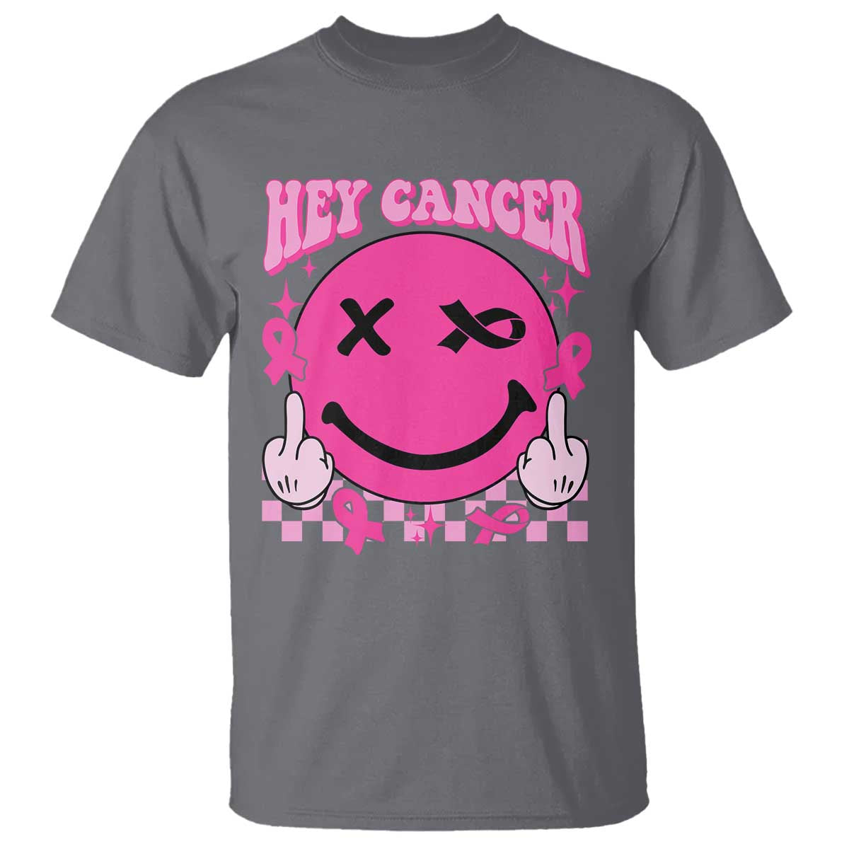Funny Breast Cancer T Shirt Fuck Cancer Groovy - Wonder Print Shop