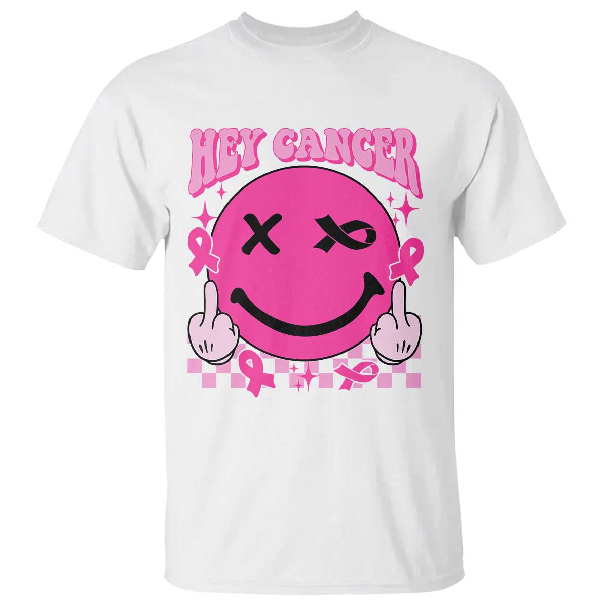 Funny Breast Cancer T Shirt Fuck Cancer Groovy - Wonder Print Shop