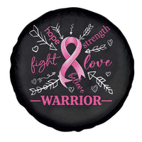 Breast Cancer Warrior Spare Tire Cover Love Fight Strength Hope Arrow Pink Ribbon