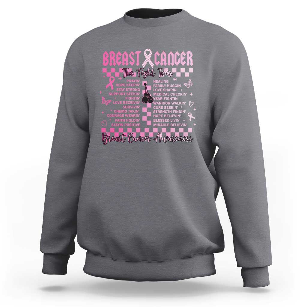 Breast Cancer The Fight Tour Sweatshirt - Wonder Print Shop