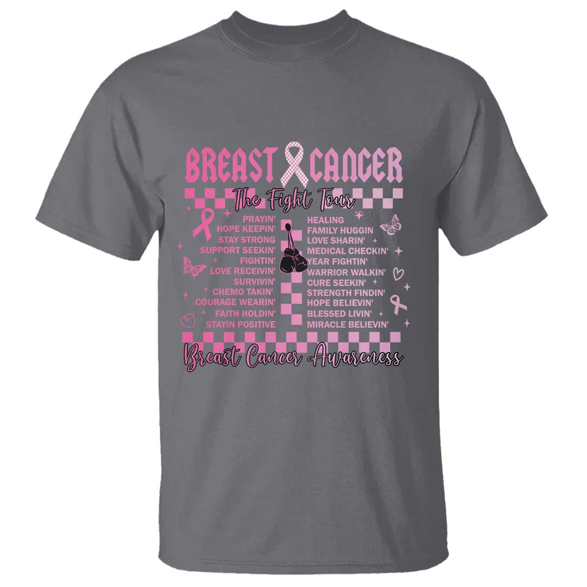 Breast Cancer The Fight Tour T Shirt - Wonder Print Shop