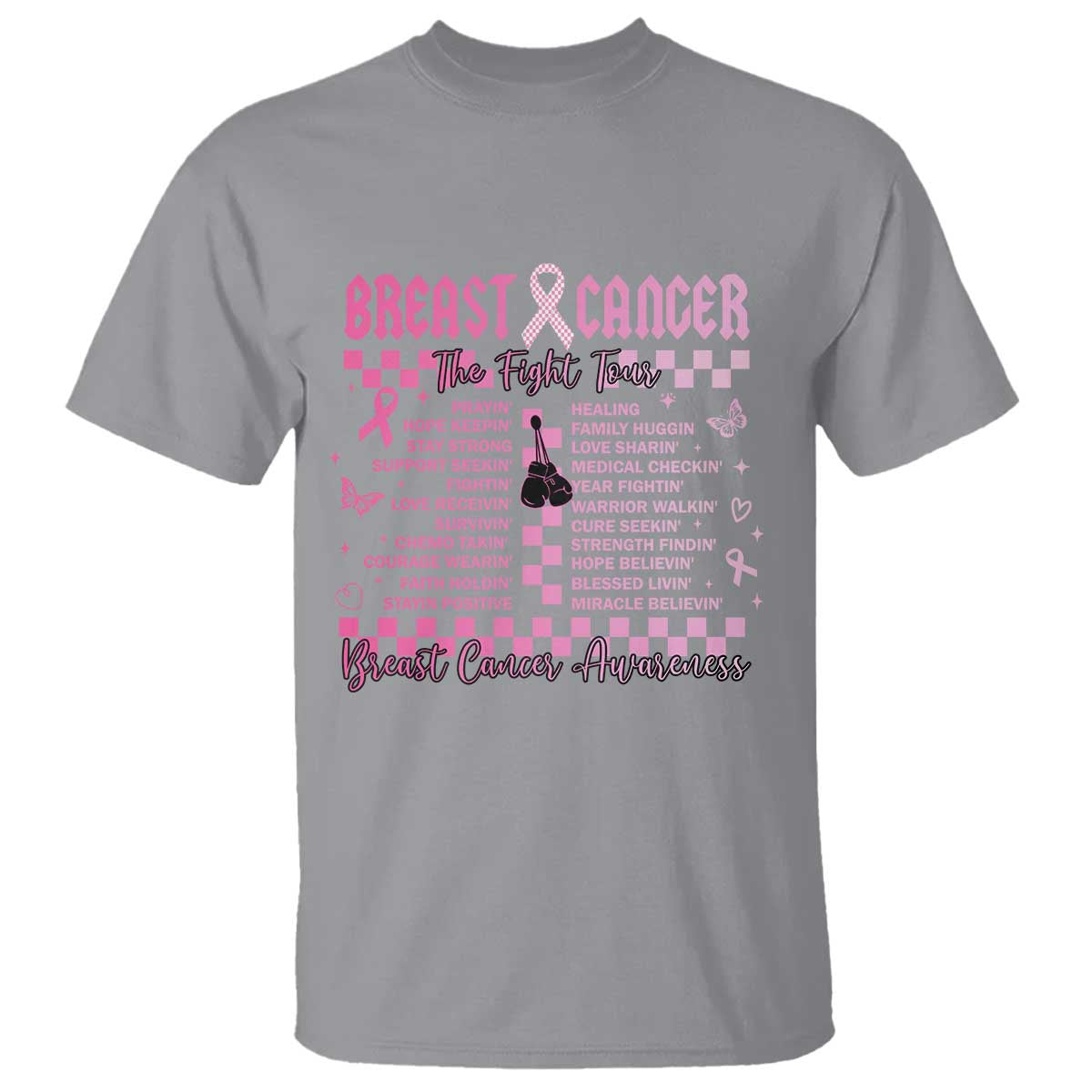 Breast Cancer The Fight Tour T Shirt - Wonder Print Shop
