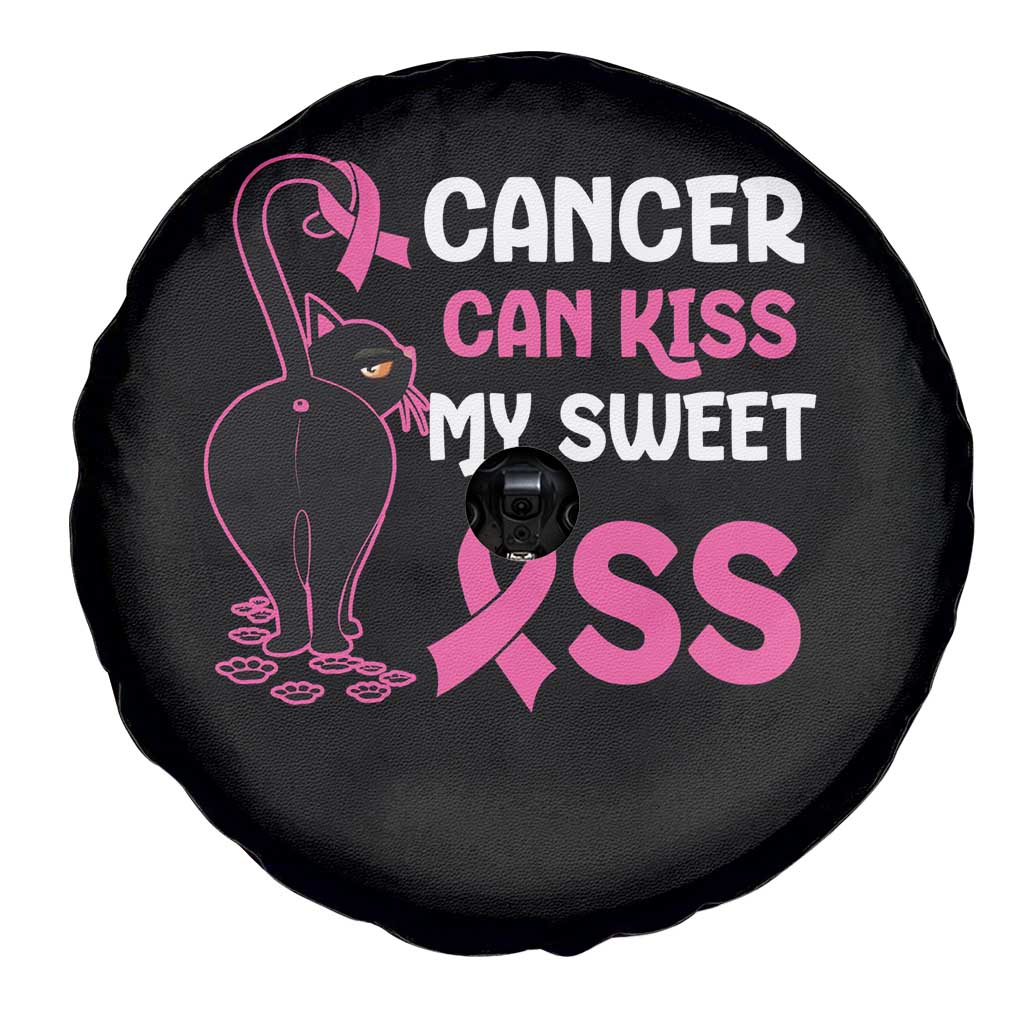 Funny Breast Cancer Spare Tire Cover Cancer Can Kiss My Sweet Ass Cool Cat