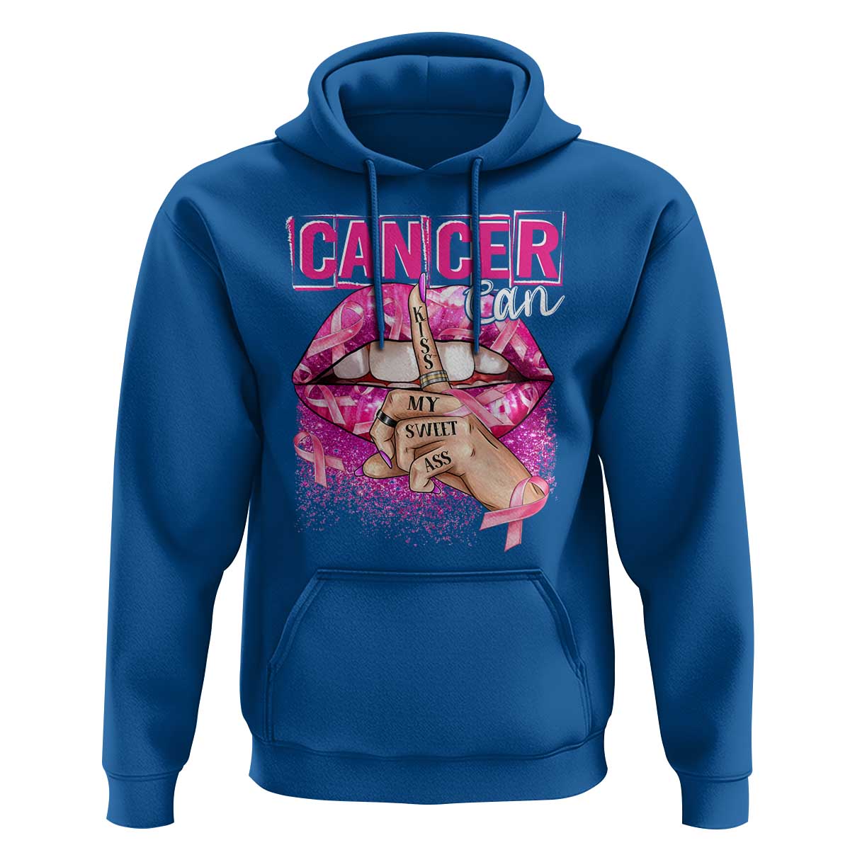 Breast Cancer Hoodie Cancer Can Kiss My Sweet Ass - Wonder Print Shop