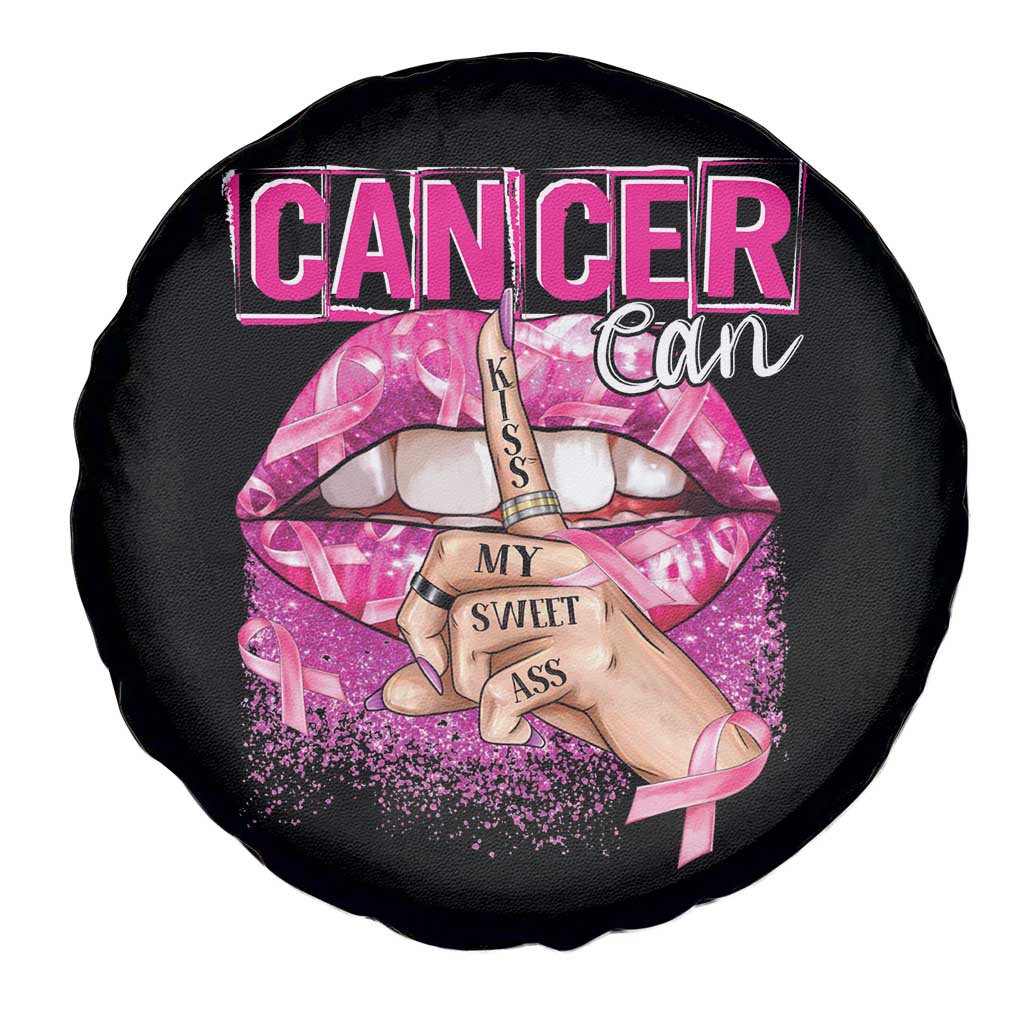 Breast Cancer Spare Tire Cover Cancer Can Kiss My Sweet Ass
