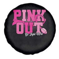 Breast Cancer Spare Tire Cover Pink Out Go Fight Win American Football