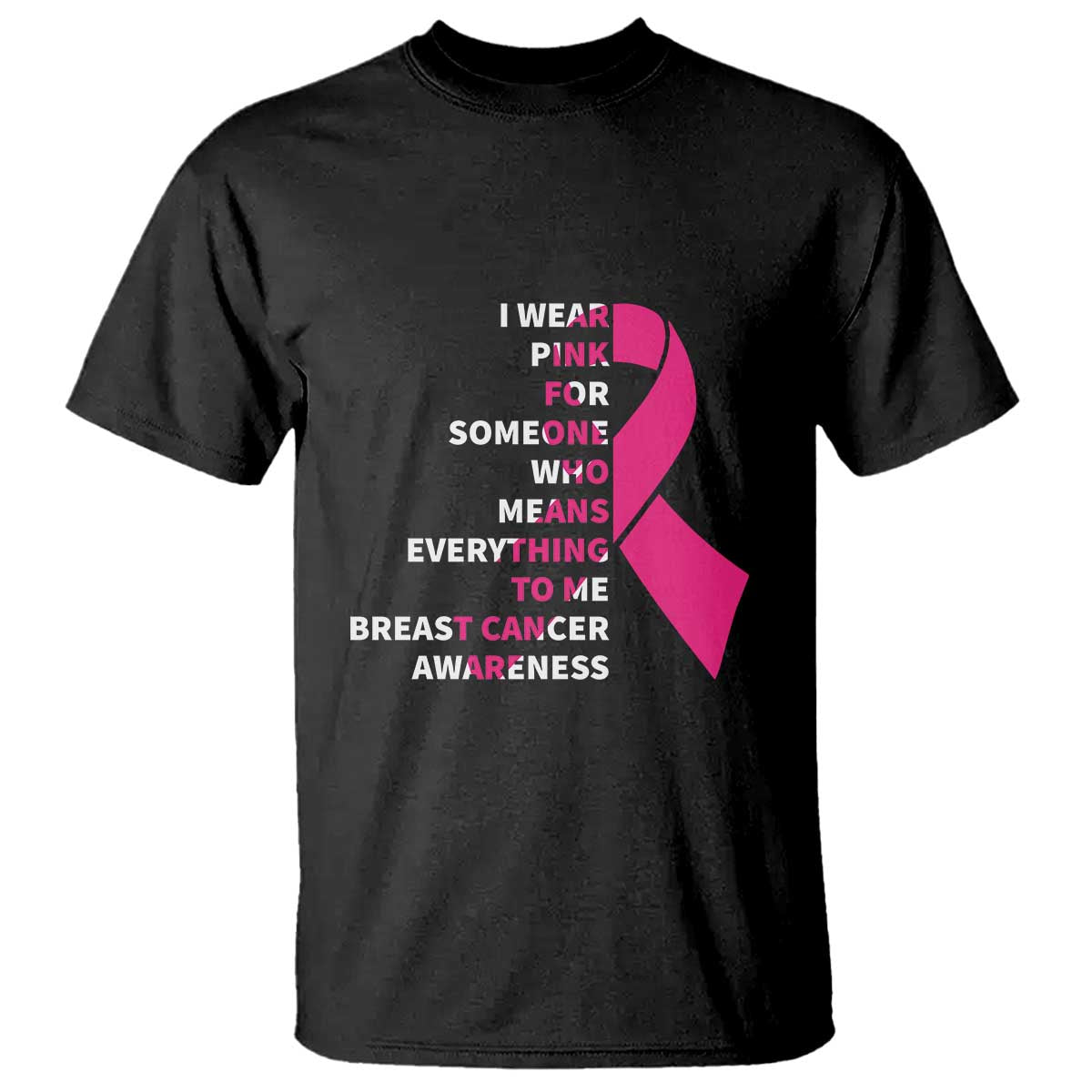 Pink Breast Cancer T Shirt I Wear Pink For Someone Who Means Everything To Me - Wonder Print Shop