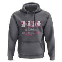 Pink Breast Cancer Hoodie In October We Wear Pink Pink Ghost Halloween - Wonder Print Shop