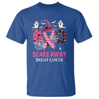 Pink Breast Cancer Halloween T Shirt Boo Scare Away Pink Ribbon Witch - Wonder Print Shop
