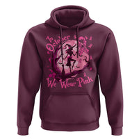 Breast Cancer Halloween Hoodie In October We Wear Pink Witch - Wonder Print Shop