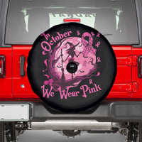 Breast Cancer Halloween Spare Tire Cover In October We Wear Pink Witch