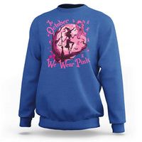 Breast Cancer Halloween Sweatshirt In October We Wear Pink Witch - Wonder Print Shop
