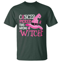 Breast Cancer Halloween T Shirt Cancer Picked The Wrong Witch - Wonder Print Shop