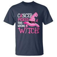 Breast Cancer Halloween T Shirt Cancer Picked The Wrong Witch - Wonder Print Shop