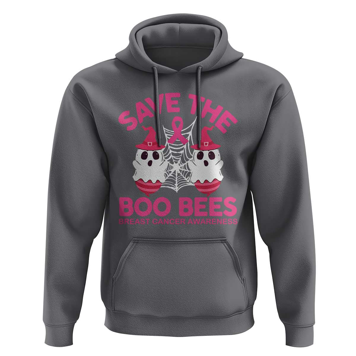 Breast Cancer Halloween Hoodie Save The Boo Bees - Wonder Print Shop