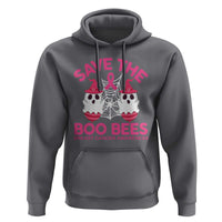 Breast Cancer Halloween Hoodie Save The Boo Bees - Wonder Print Shop