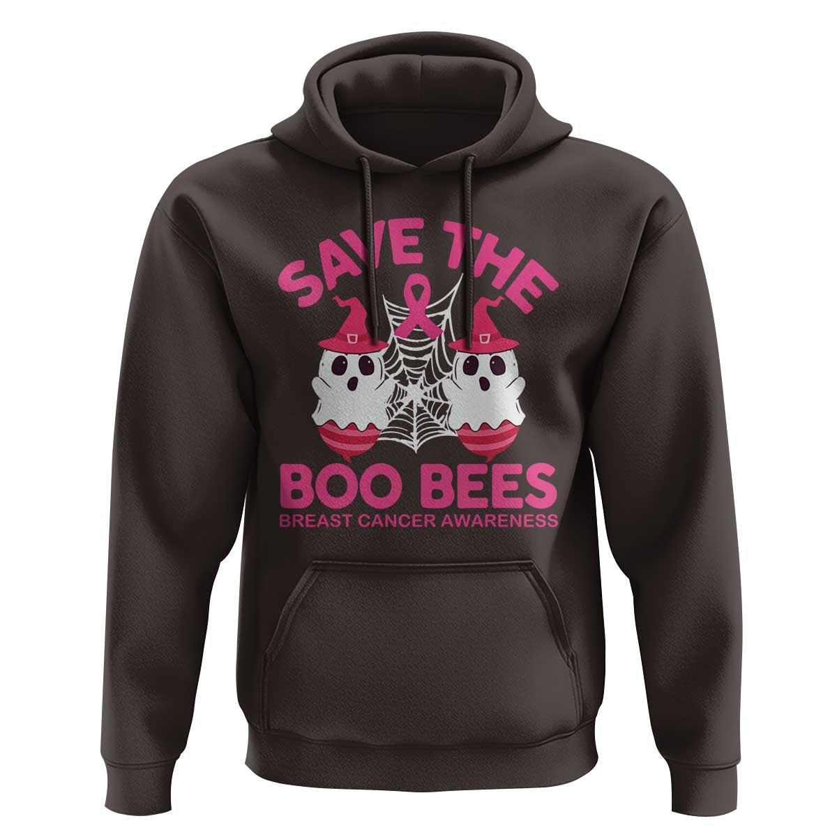 Breast Cancer Halloween Hoodie Save The Boo Bees - Wonder Print Shop