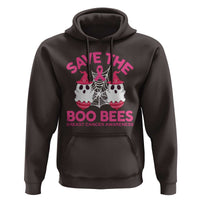 Breast Cancer Halloween Hoodie Save The Boo Bees - Wonder Print Shop