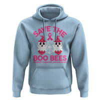 Breast Cancer Halloween Hoodie Save The Boo Bees - Wonder Print Shop