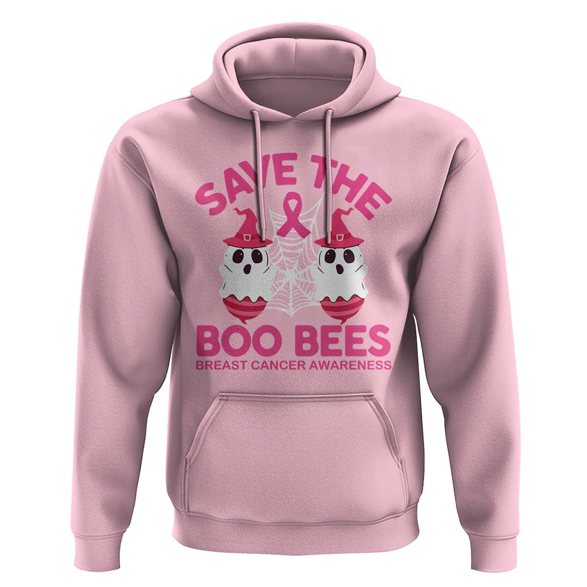 Breast Cancer Halloween Hoodie Save The Boo Bees - Wonder Print Shop
