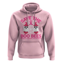 Breast Cancer Halloween Hoodie Save The Boo Bees - Wonder Print Shop