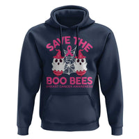 Breast Cancer Halloween Hoodie Save The Boo Bees - Wonder Print Shop