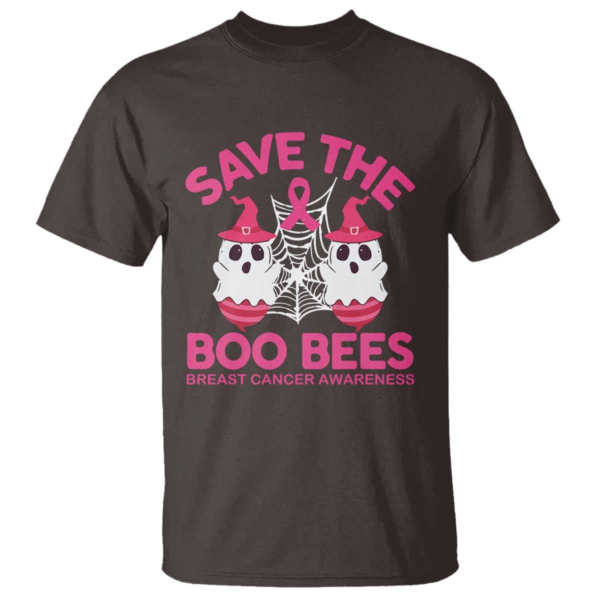 Breast Cancer Halloween T Shirt Save The Boo Bees - Wonder Print Shop
