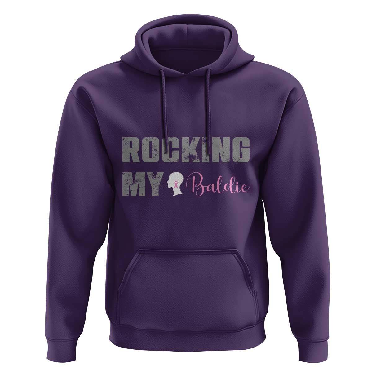 Breast Cancer Chemotherapy Hoodie Rocking My Baldie Slay Bald Lady