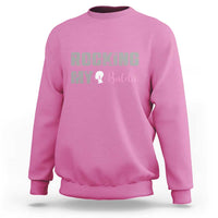 Breast Cancer Chemotherapy Sweatshirt Rocking My Baldie Slay Bald Lady - Wonder Print Shop