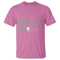 Breast Cancer Chemotherapy T Shirt Rocking My Baldie Slay Bald Lady - Wonder Print Shop