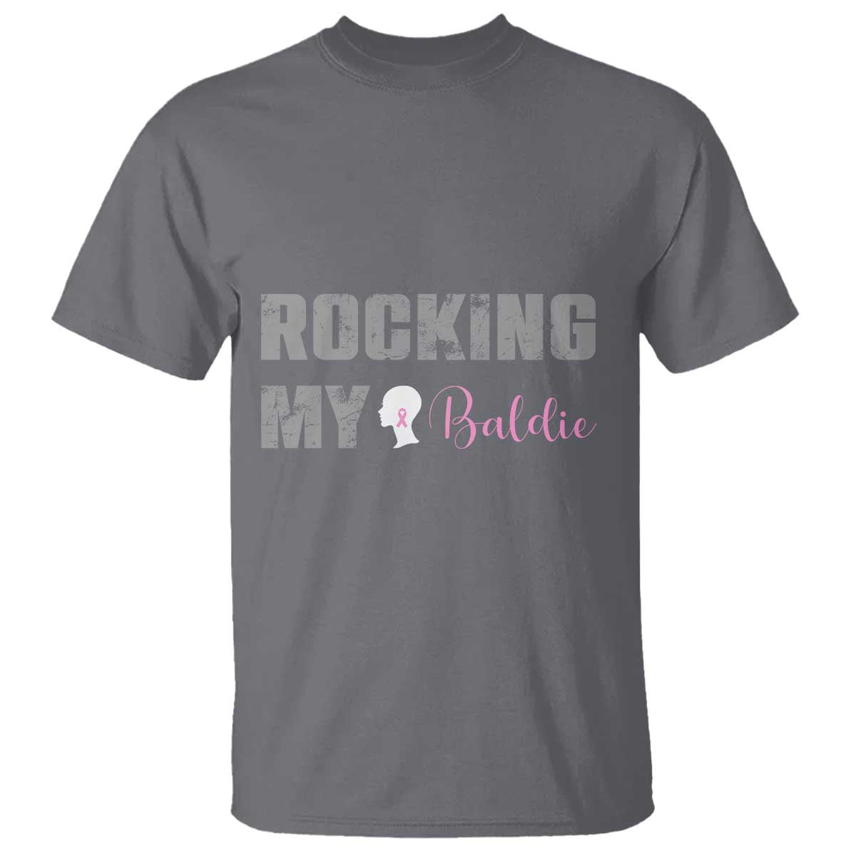 Breast Cancer Chemotherapy T Shirt Rocking My Baldie Slay Bald Lady - Wonder Print Shop
