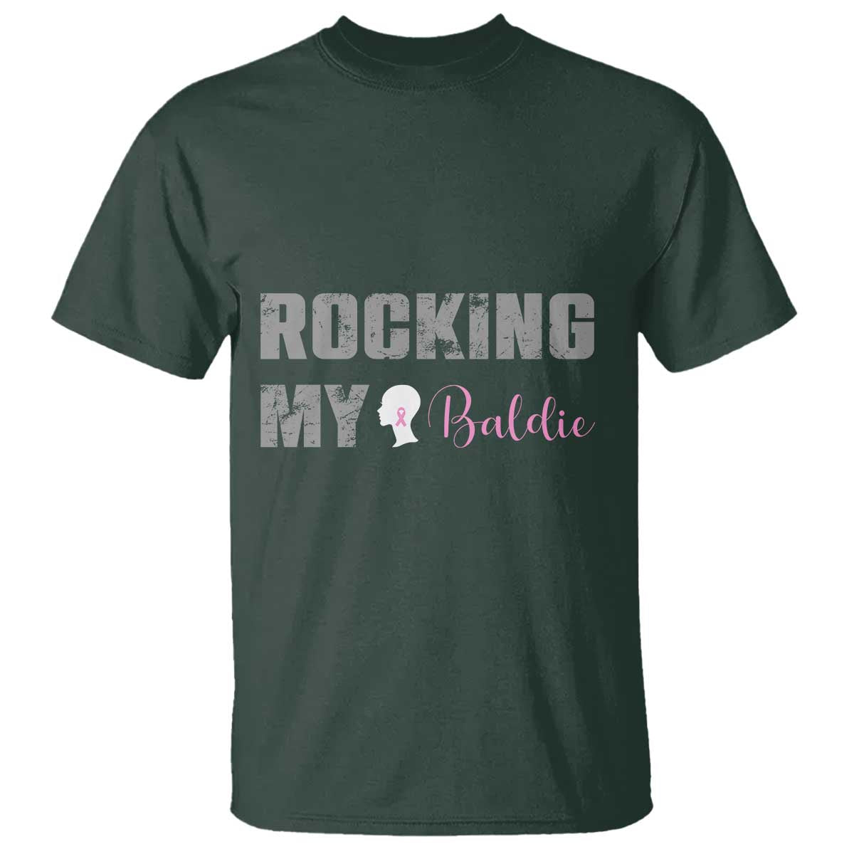 Breast Cancer Chemotherapy T Shirt Rocking My Baldie Slay Bald Lady - Wonder Print Shop