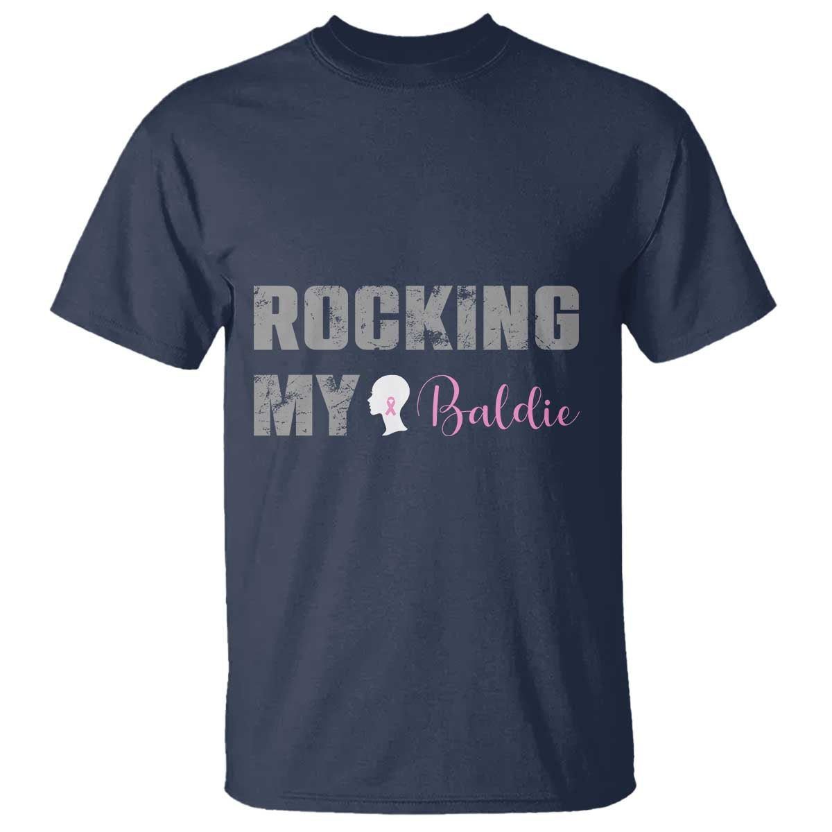 Breast Cancer Chemotherapy T Shirt Rocking My Baldie Slay Bald Lady - Wonder Print Shop