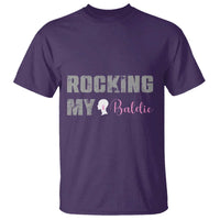 Breast Cancer Chemotherapy T Shirt Rocking My Baldie Slay Bald Lady - Wonder Print Shop