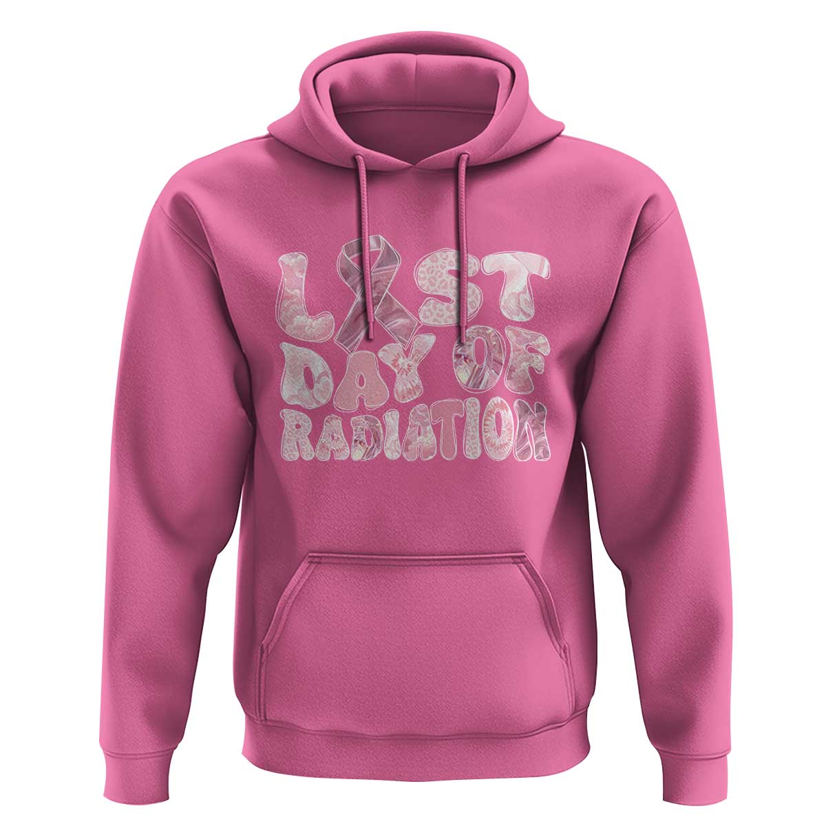 Pink Breast Cancer Chemotherapy Hoodie Last Day Of Radiation Pink Ribbon - Wonder Print Shop