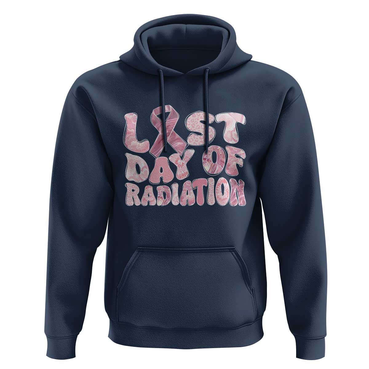 Pink Breast Cancer Chemotherapy Hoodie Last Day Of Radiation Pink Ribbon - Wonder Print Shop